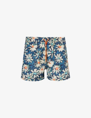 PAUL SMITH: Graphic-print recycled polyester-blend swim shorts