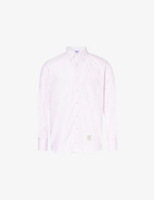 THOM BROWNE: Brand-patch regular-fit cotton shirt