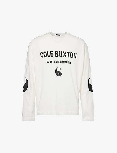 COLE BUXTON: Yin-yang graphic-print cotton-jersey T-shirt