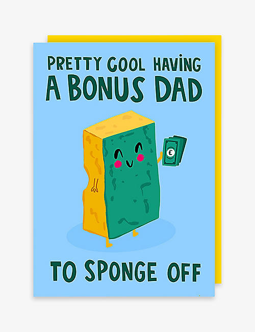 LUCY MAGGIE: Sponge Off Father's Day card 15cm x 11cm