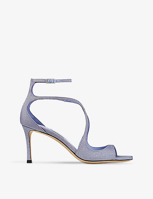 JIMMY CHOO: Azia 75 glitter-embellished heeled sandals