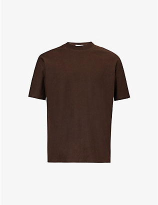 ARNE: Crewneck relaxed-fit short-sleeved cotton T-shirt