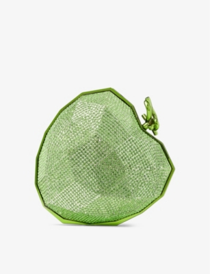 JIMMY CHOO: Faceted heart-shaped lucite clutch bag