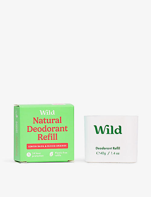 WILD: Lemon, Basil & Orange natural deodorant refill 40g