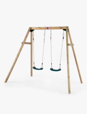 PLUM: Double-seat wooden outdoor swing set 224cm