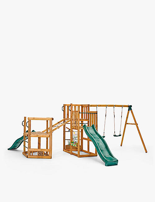 PLUM: Discovery Adventure and Swing wooden outdoor playset 454cm