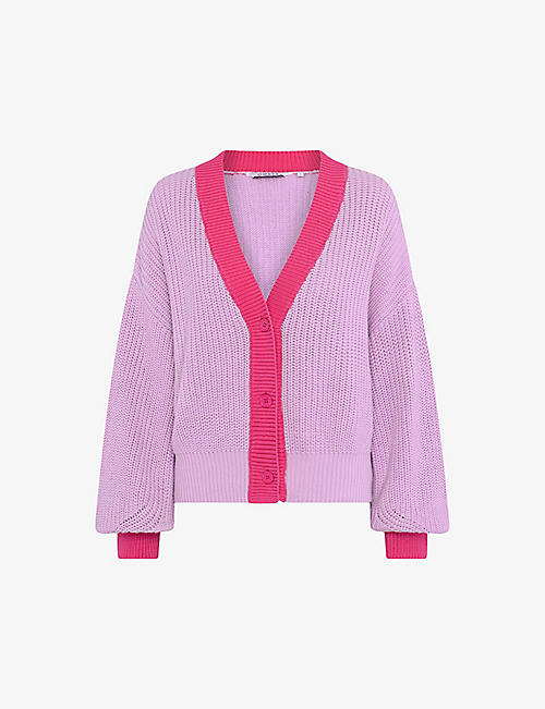 OMNES: Hopper contrast-trim cotton-knit cardigan