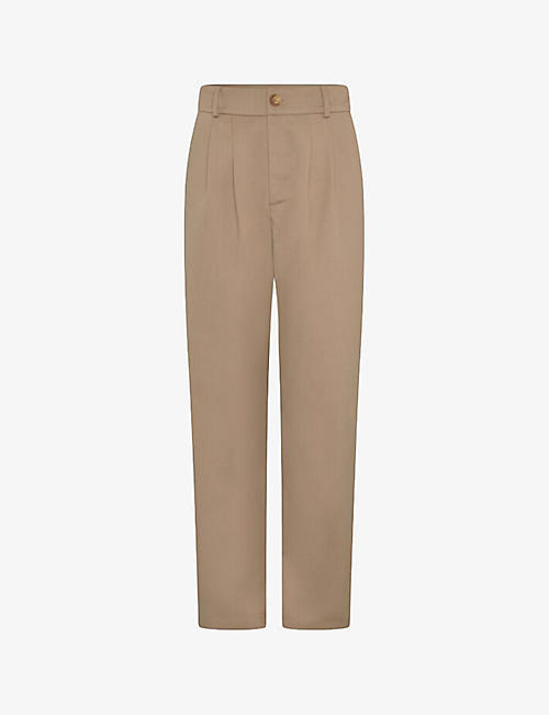 OMNES: Cinnamon straight-leg relaxed-fit stretch-woven trousers