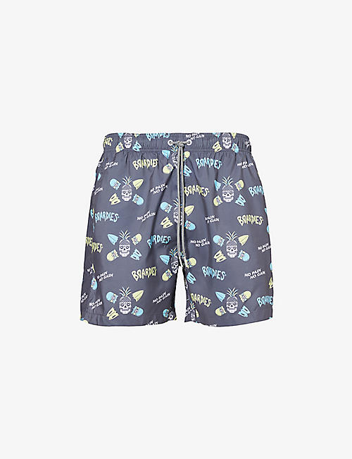 BOARDIES: No Pain recycled-polyester swim shorts