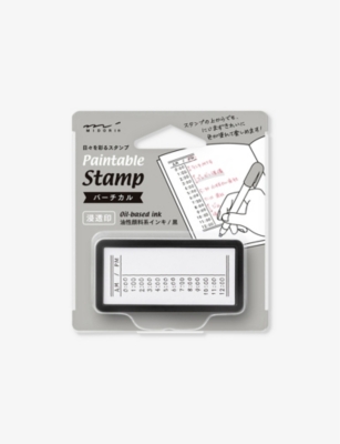 MIDORI: Vertical pre-inked printable stamp