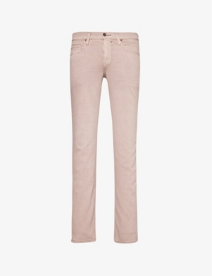 PAIGE: Lennox tapered-leg low-rise stretch-woven blend jeans