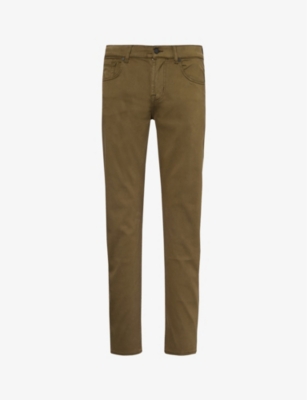 7 FOR ALL MANKIND: Slimmy Tapered tapered-leg slim-fit cotton-blend trousers
