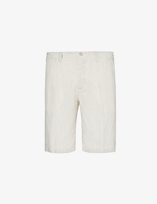 120% LINO: Regular-fit mid-rise linen shorts