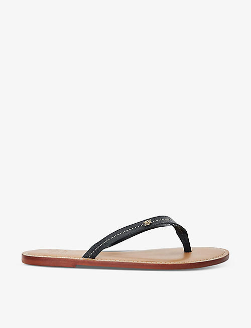 DUNE: Layzee toe-post leather sandals