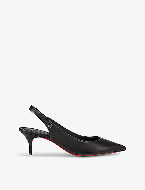 CHRISTIAN LOUBOUTIN: Sporty Kate Sling 55 leather heeled courts