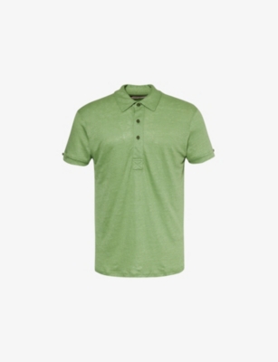 ORLEBAR BROWN: Sebastian short-sleeve linen polo shirt