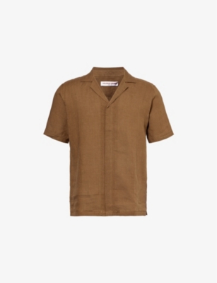 ORLEBAR BROWN: Maitan spread-collar regular-fit linen shirt
