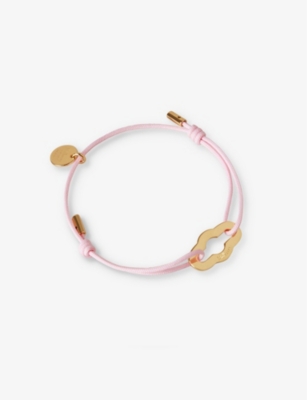 MULBERRY: Pimlico branded recycled-polyester and gold-plated brass bracelet