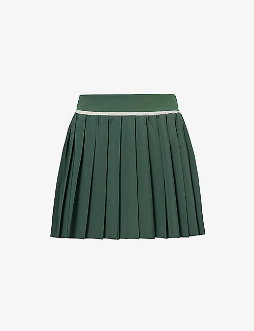 WE ARE TALA: Dayflex pleated stretch-recycled-nylon mini skirt