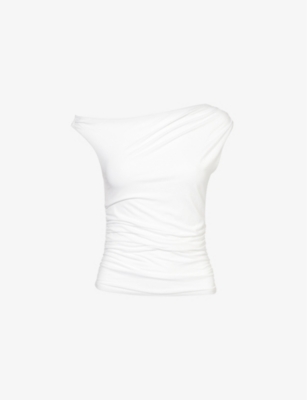WE ARE TALA: Dayflex ruched stretch-woven top