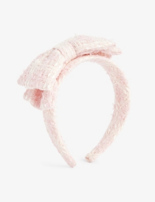 SELF PORTRAIT: Heart bow-embellishment boucle headband