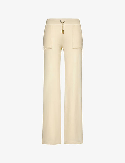 JUICY COUTURE: Del Ray straight-leg mid-rise stretch-woven jogging bottoms