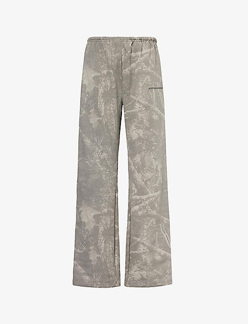 SISTERS & SEEKERS: Ranch abstract-print cotton-blend jogging bottoms