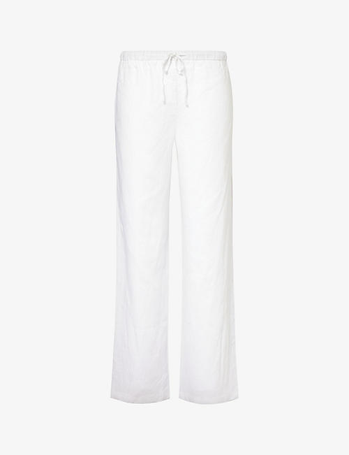 REFORMATION: Olina straight-leg high-rise linen trousers