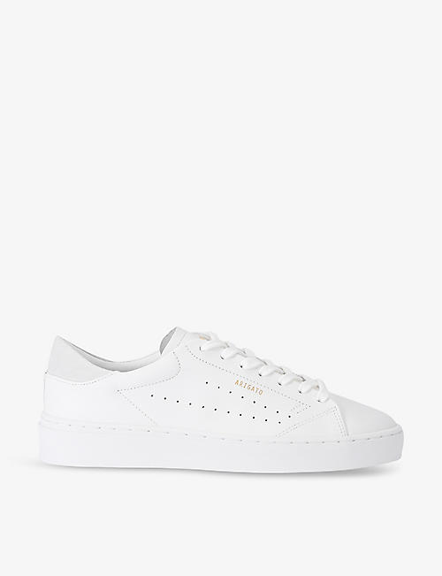 AXEL ARIGATO: Court logo-embossed leather low-top trainers
