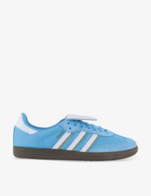 ADIDAS: Samba LT branded mesh and suede low-top trainers