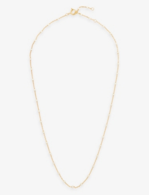 ENAMEL COPENHAGEN: Lola 18ct yellow gold-plated sterling-silver and enamel necklace