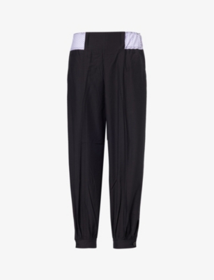 NACKIYE: L'orient Pant balloon-leg high-rise cotton-blend trousers