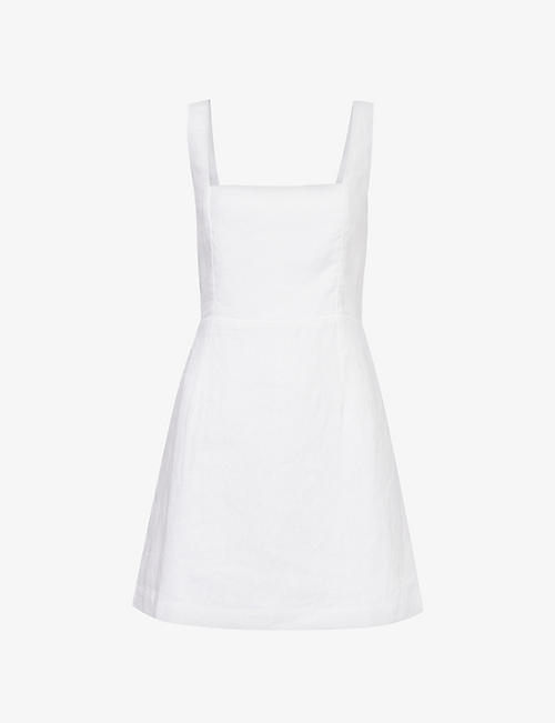 POSSE: Skyla square-neck linen mini dress