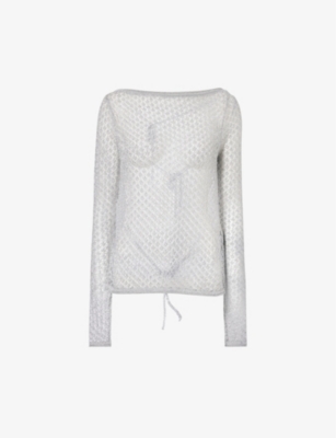 HOUSE OF SUNNY: Relaxed-fit long-sleeved knitted cardigan