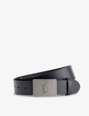POLO RALPH LAUREN: Logo-engraved leather belt
