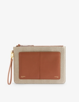 TED BAKER: Nishsay logo-print canvas pouch