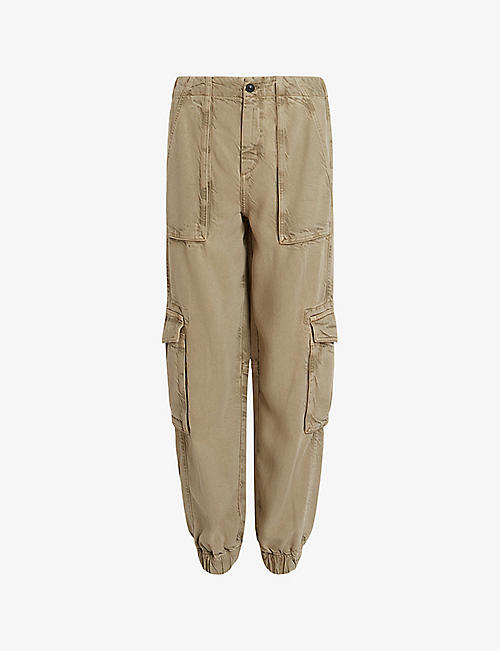ALLSAINTS: Frieda patch-pocket woven cargo trousers
