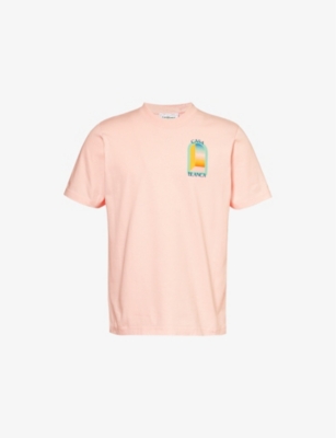 CASABLANCA: Printed organic cotton-jersey T-shirt