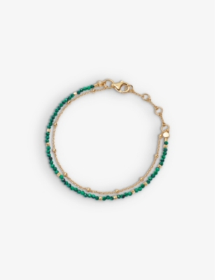 ASTLEY CLARKE: Biography malachite 18ct gold-vermeil bracelet