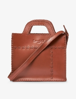 LOVECHILD: Rhoda logo-embossed leather cross-body bag