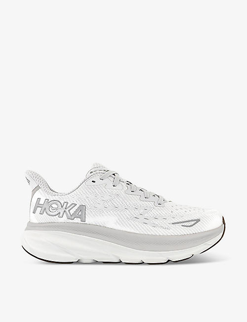 HOKA: Clifton 9 breathable polyester-blend low-top trainers