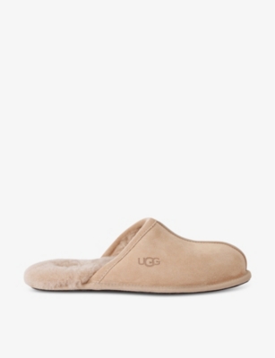 UGG: Scuff logo-embossed suede slippers
