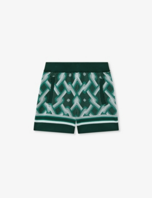 REISS: Jack abstract-print elasticated-waist knitted shorts 4-13 years