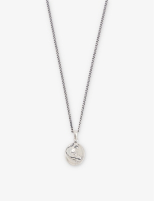 SERGE DENIMES: Dune round-pendant sterling-silver pendant necklace