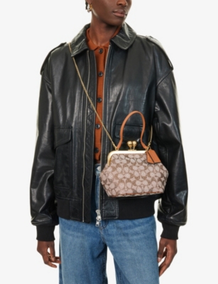 Crystal Small Kisslock Top-Handle Bag