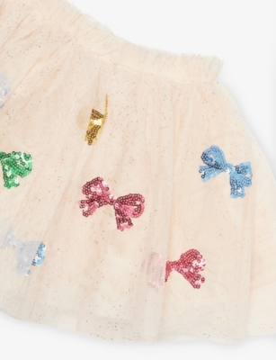 KONGES SLOJD: Yvonne Bow-Sequin Woven Skirt 12 Months-8 Years