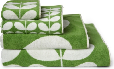 ORLA KIELY Stem jacquard towels apple