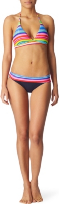 SEAFOLLY Summer Stripes fold&ndash;over bikini