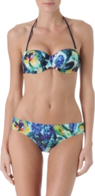 TED BAKER Leonie tropical-print balconette bikini