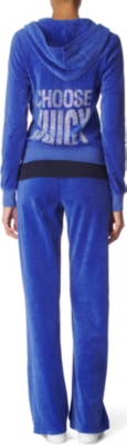 JUICY COUTURE Embellished velour tracksuit